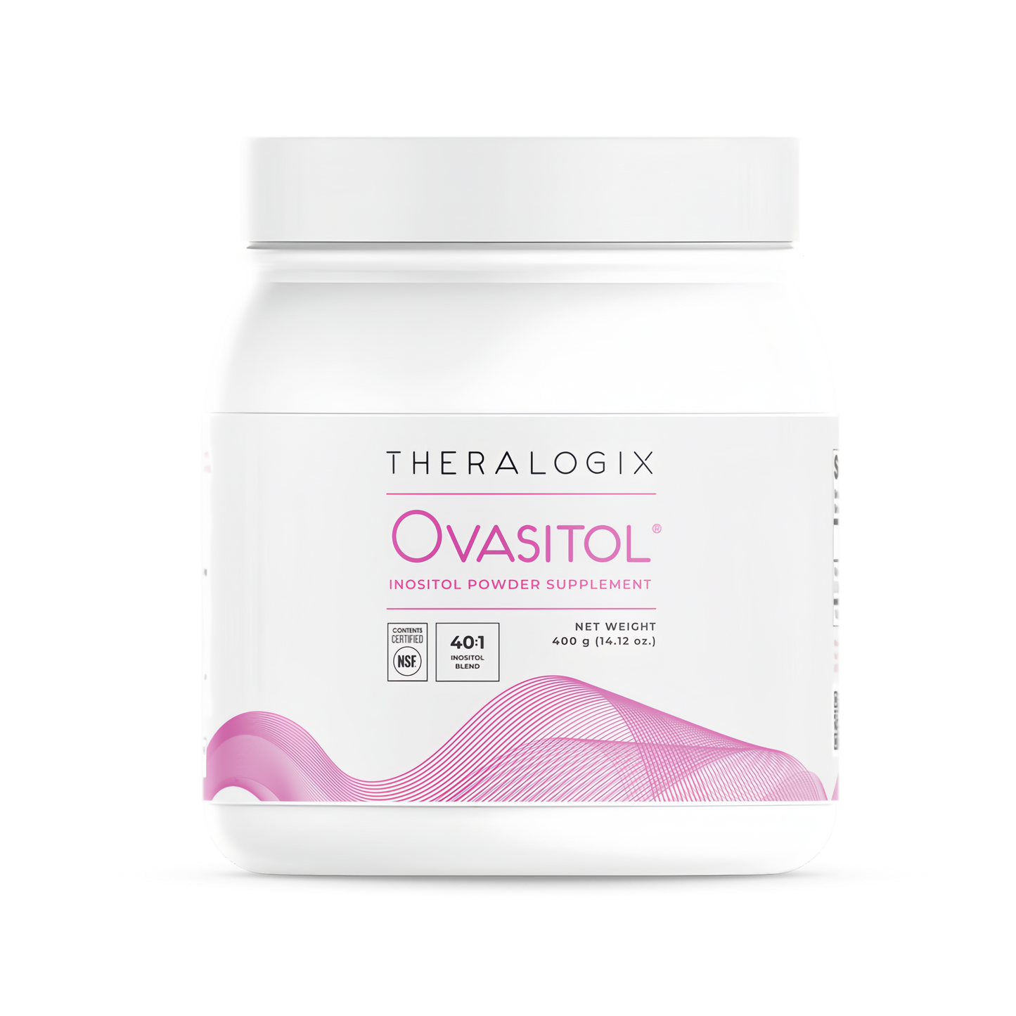 Theralogix Ovasitol Inositol Powder - 90-Day Supply - Myo-Inositol & D-Chiro Inositol for Hormone Balance & Ovarian Function Support* - NSF Certified - 400 g (180 Servings)